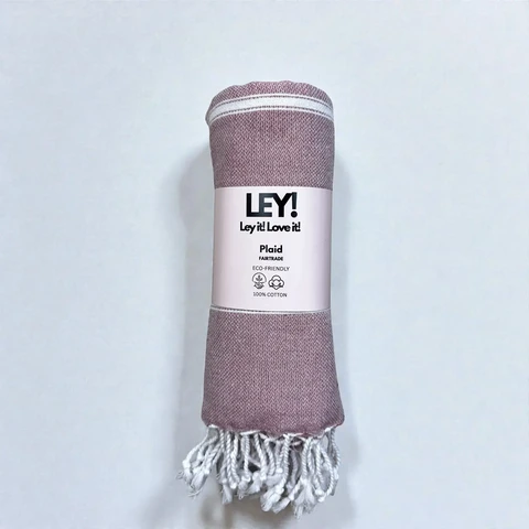 LEY! Plaid stripes - eggplant