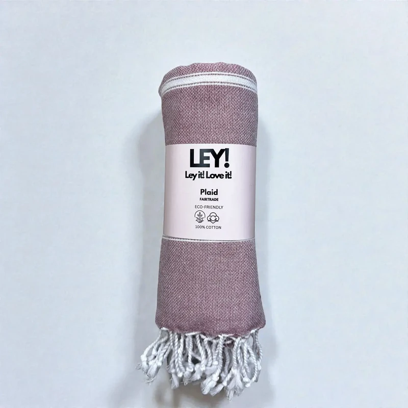 LEY! Plaid Streifen - Aubergine 