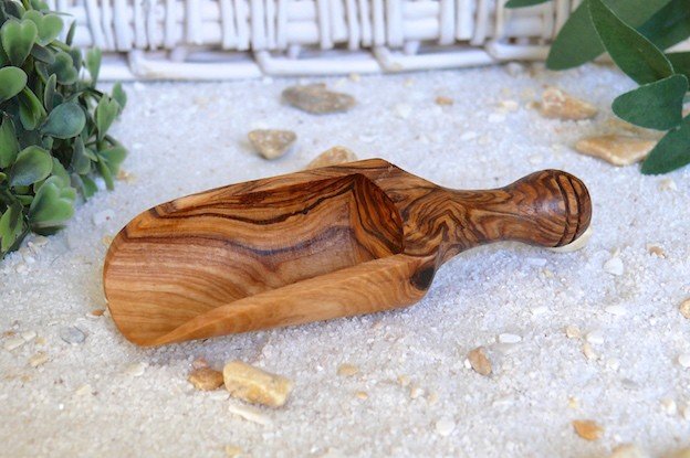 Łyżka do soli z drewna oliwnego 6/7 cm