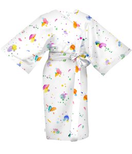 Kimono - 120x110 - weiß / mehrfarbig - Kleks