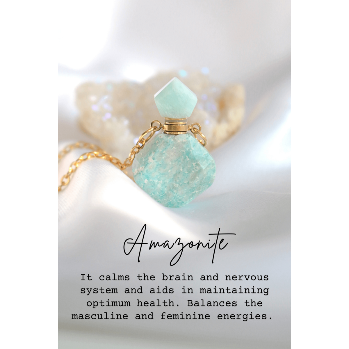 Luxury Mini Crystals Bottles | 24K Natural Crystals Bottle Necklaces