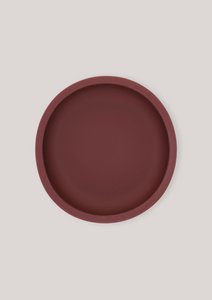 Silicone Suction Bowl - Merlot Red
