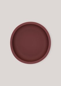 Silicone Suction Bowl - Merlot Red