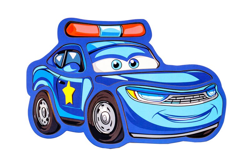 Wooden Police Car Puzzle for Kids