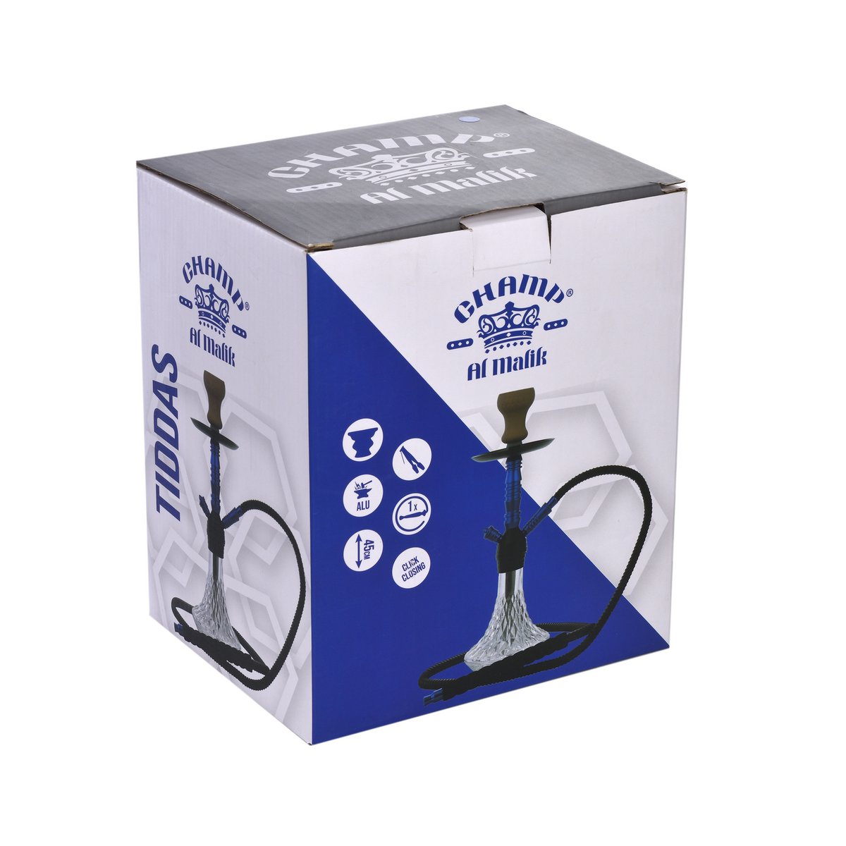Shisha Tiddas i szczypce - Narguile - Fajka wodna - 45 cm