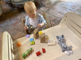 Montessori bord og stole sæt hjul
