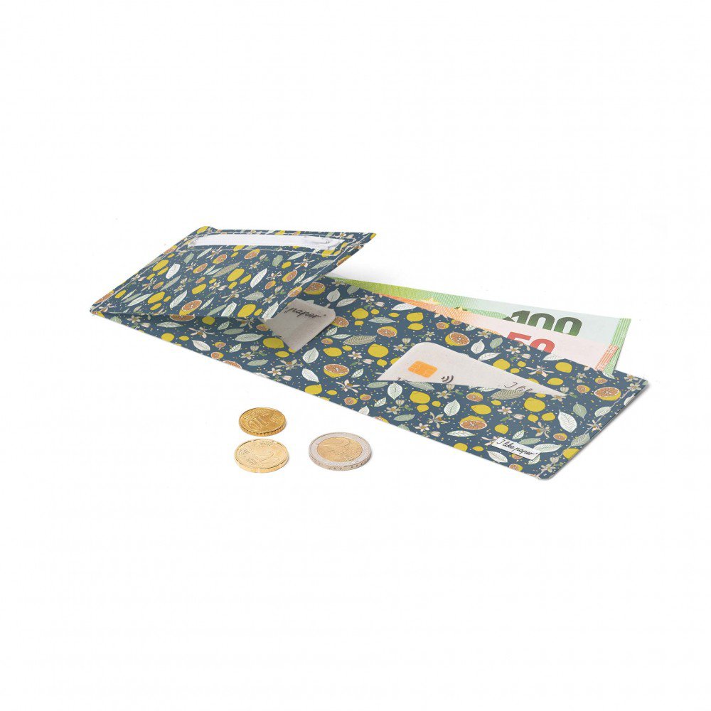 BLUE LEMONADE Tyvek® cardboard wallet / purse