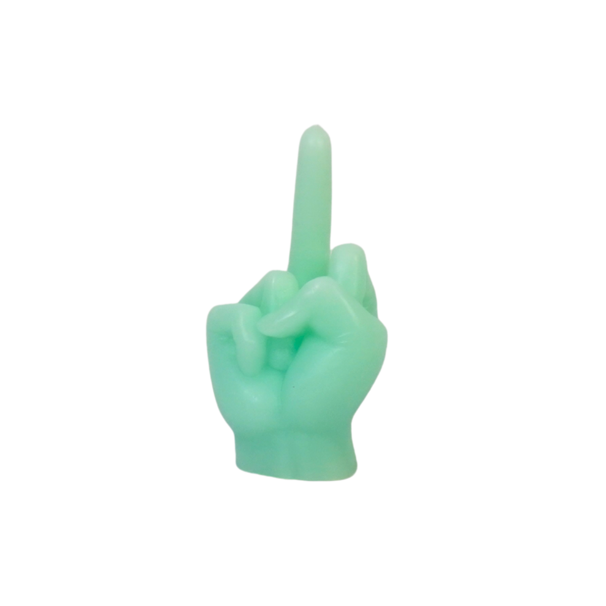 Candle -Middle -vinger - Wax - Mint - 310Gram - 10x9x17cm