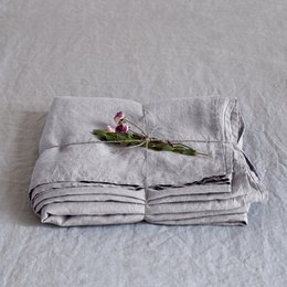 Light Grey Linen Flat Sheet