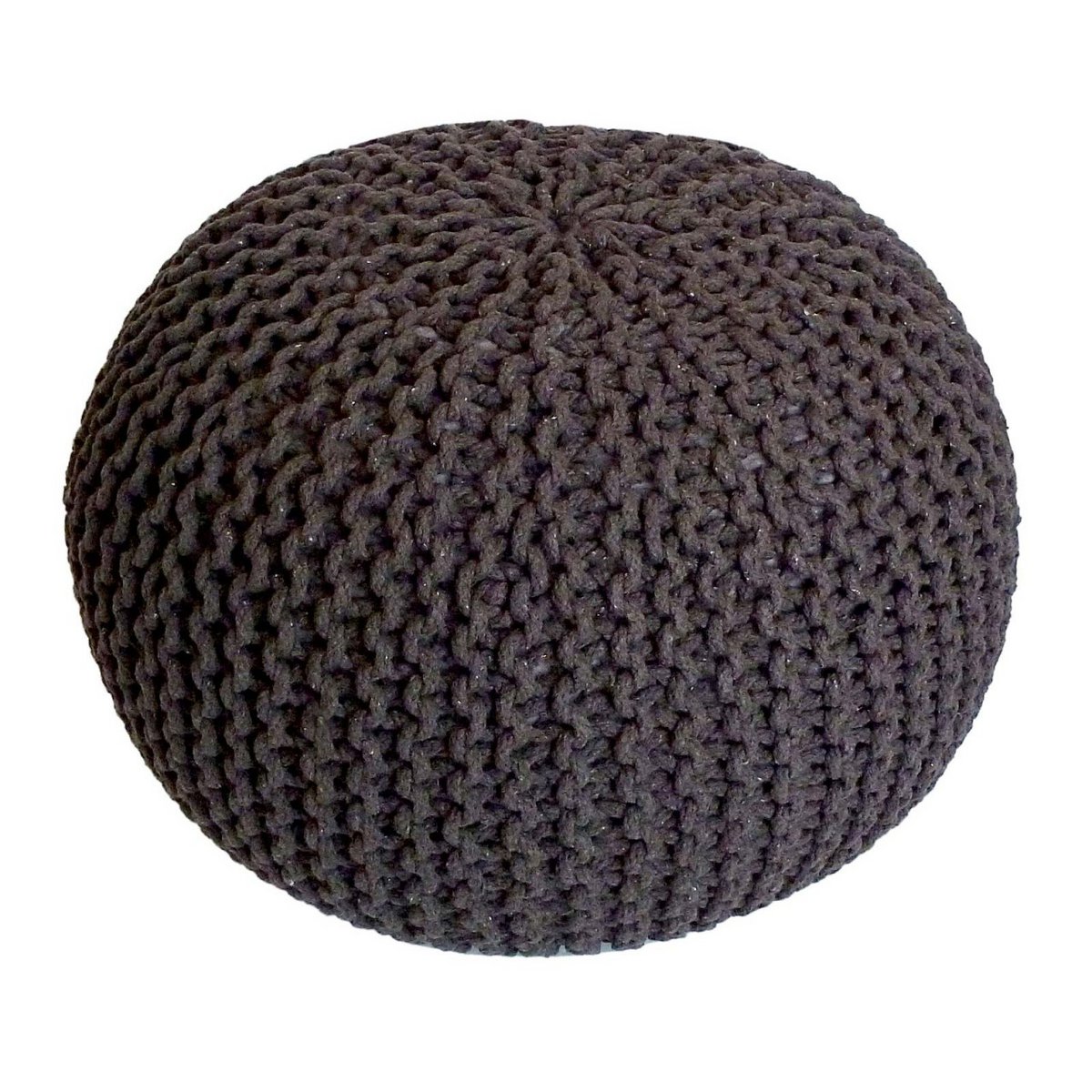 Pouf Ø 55 h 37 h 37 tabouret de tricot siège de planche de sol de pouf durable