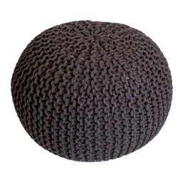Pouf Ø 55 H 37 H 37 Strickhocker Sitzpouf Bodenkissen nachhaltig