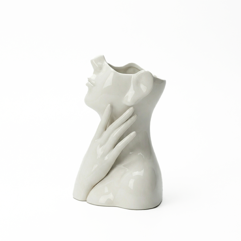 Vase White - Ceramic vase - Vase Face