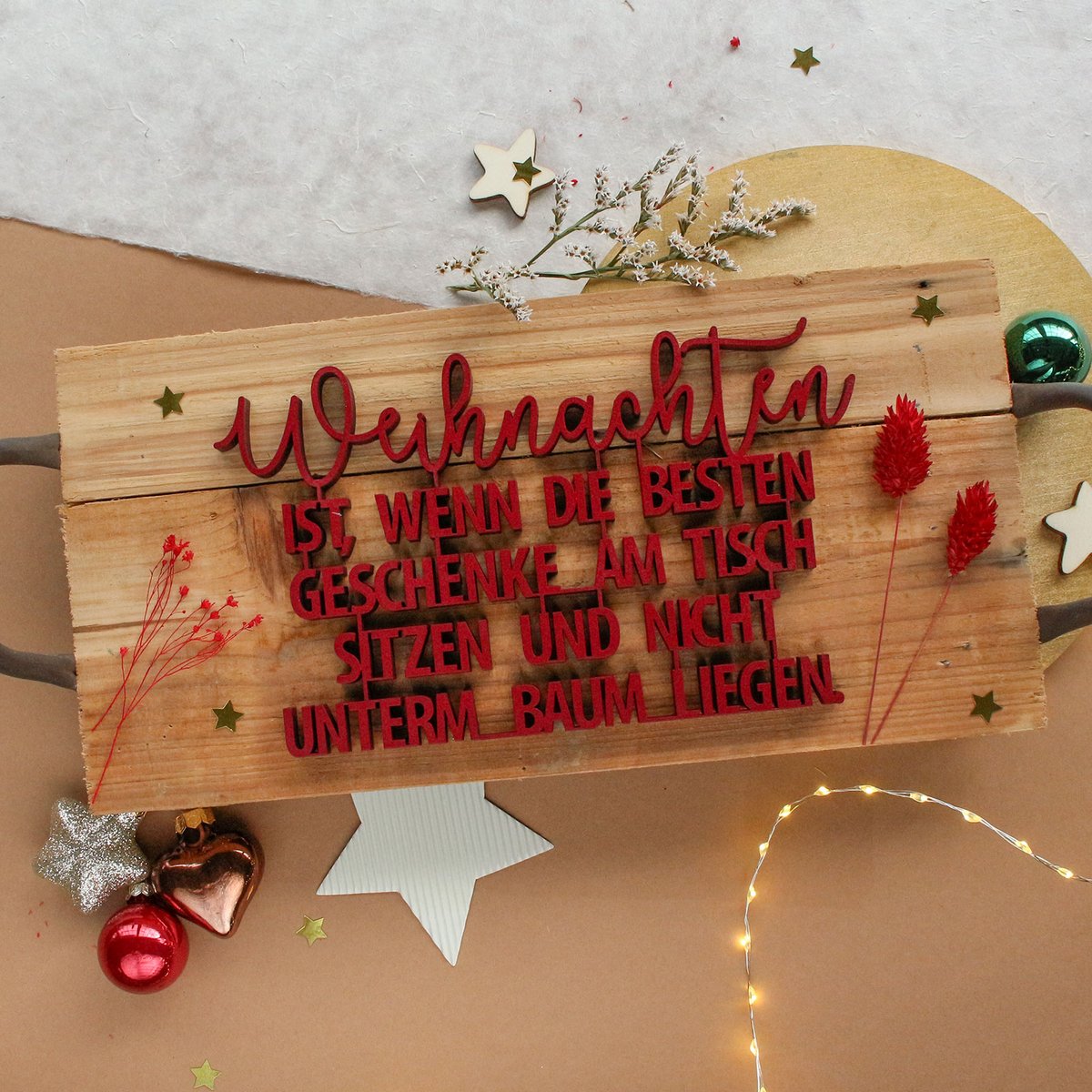Kerstmis is wanneer de beste cadeaus aan tafel liggen en niet onder de boom - Gr. M.