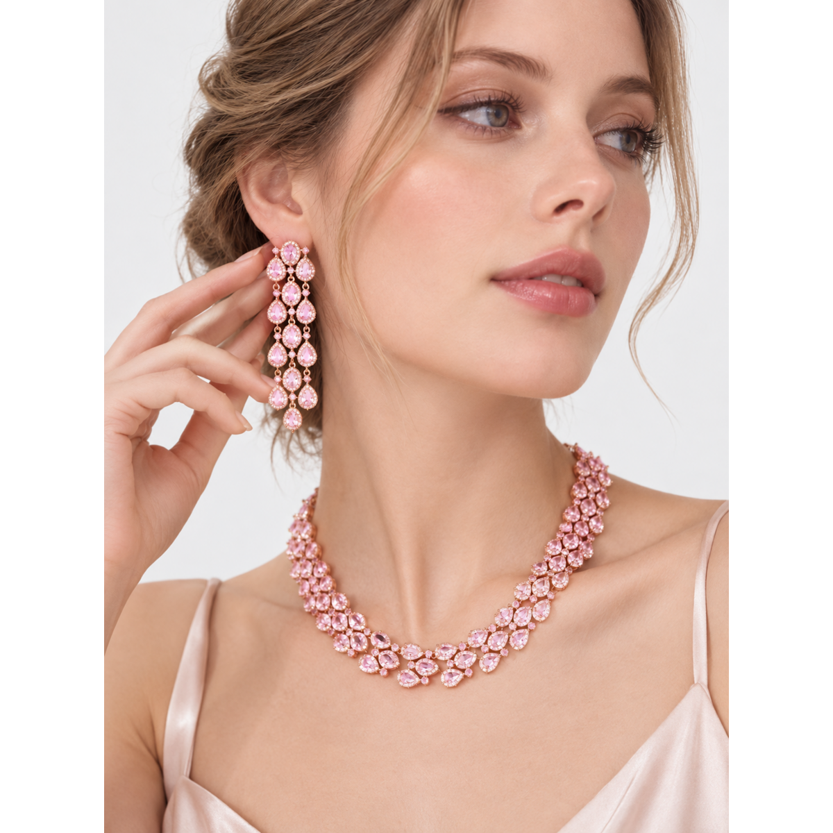 Errötendes Diamant-Couture-Schmuckset