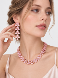 Errötendes Diamant-Couture-Schmuckset