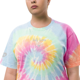 Camiseta oversize con estampado tie-dye
