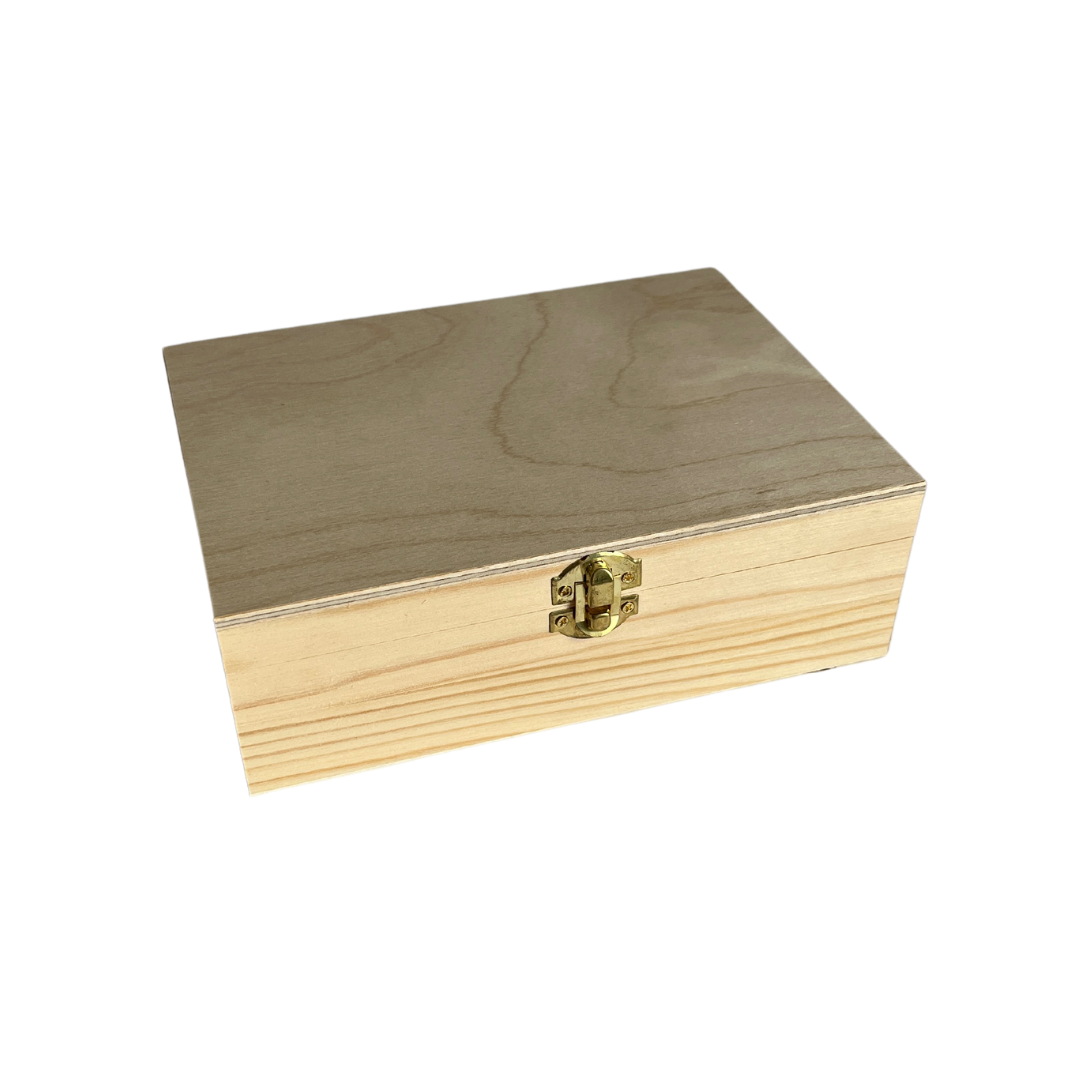 BOÎTE À THÉ en bois 6 compartiments pin