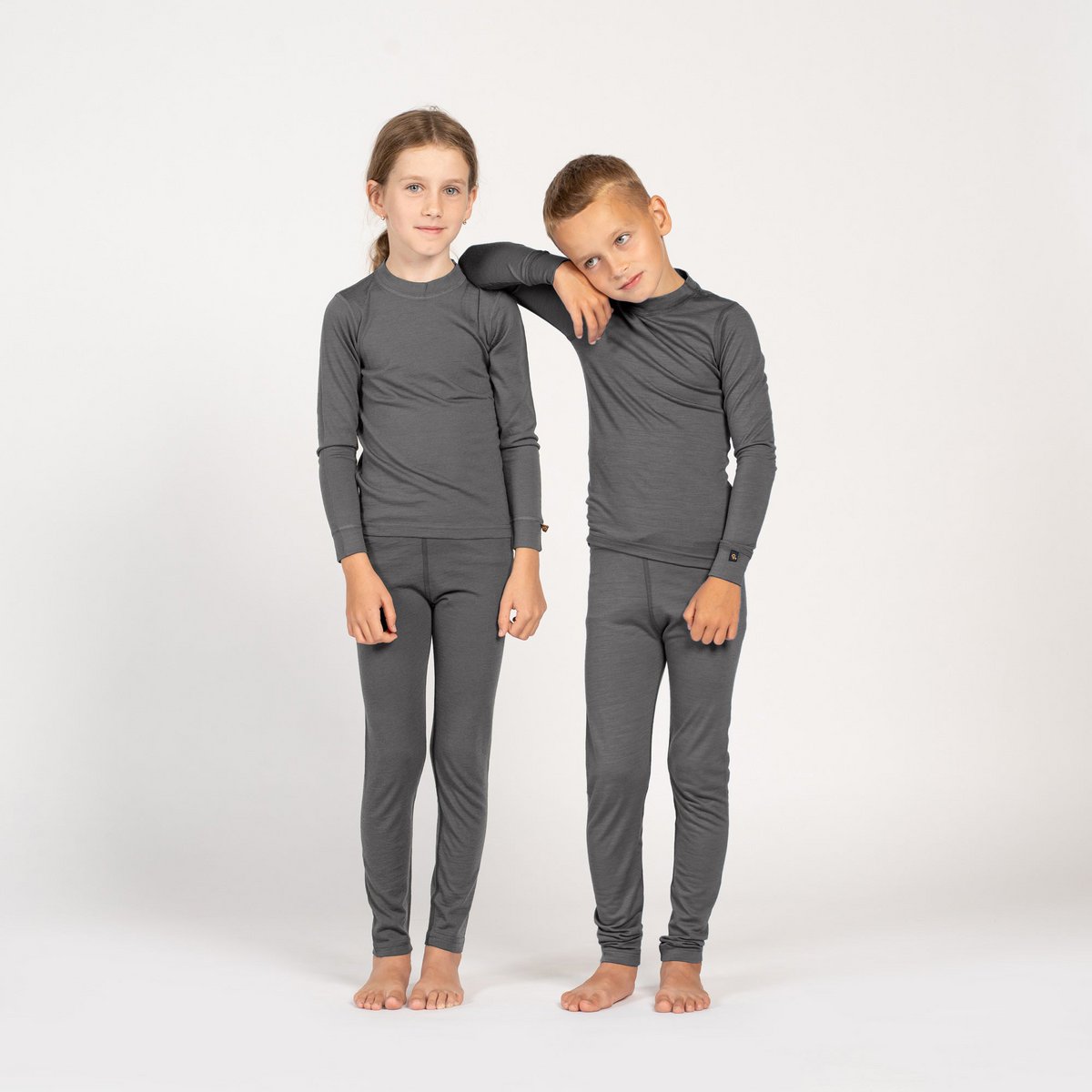 Merino 160 børnebukser Perfekt grå