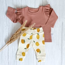 Manchet Legging Rib Jersey Citroner