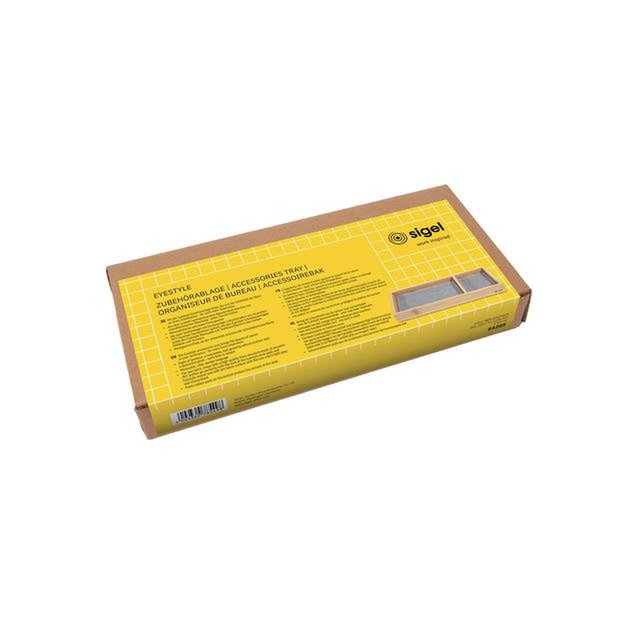 Pennenbak EYE STYLE bamboe 245x109x25mm met l.grijs- zwarte inlay