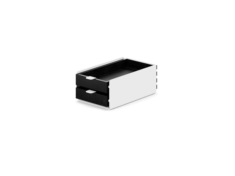 Cajón modular pequeño - Complemento de estante de escritorio doble