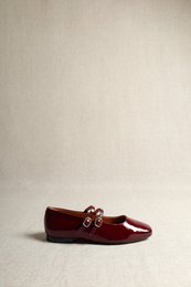 CANDY RED CHERRY – Mary-Jane-Ballerinas mit Doppelriemen