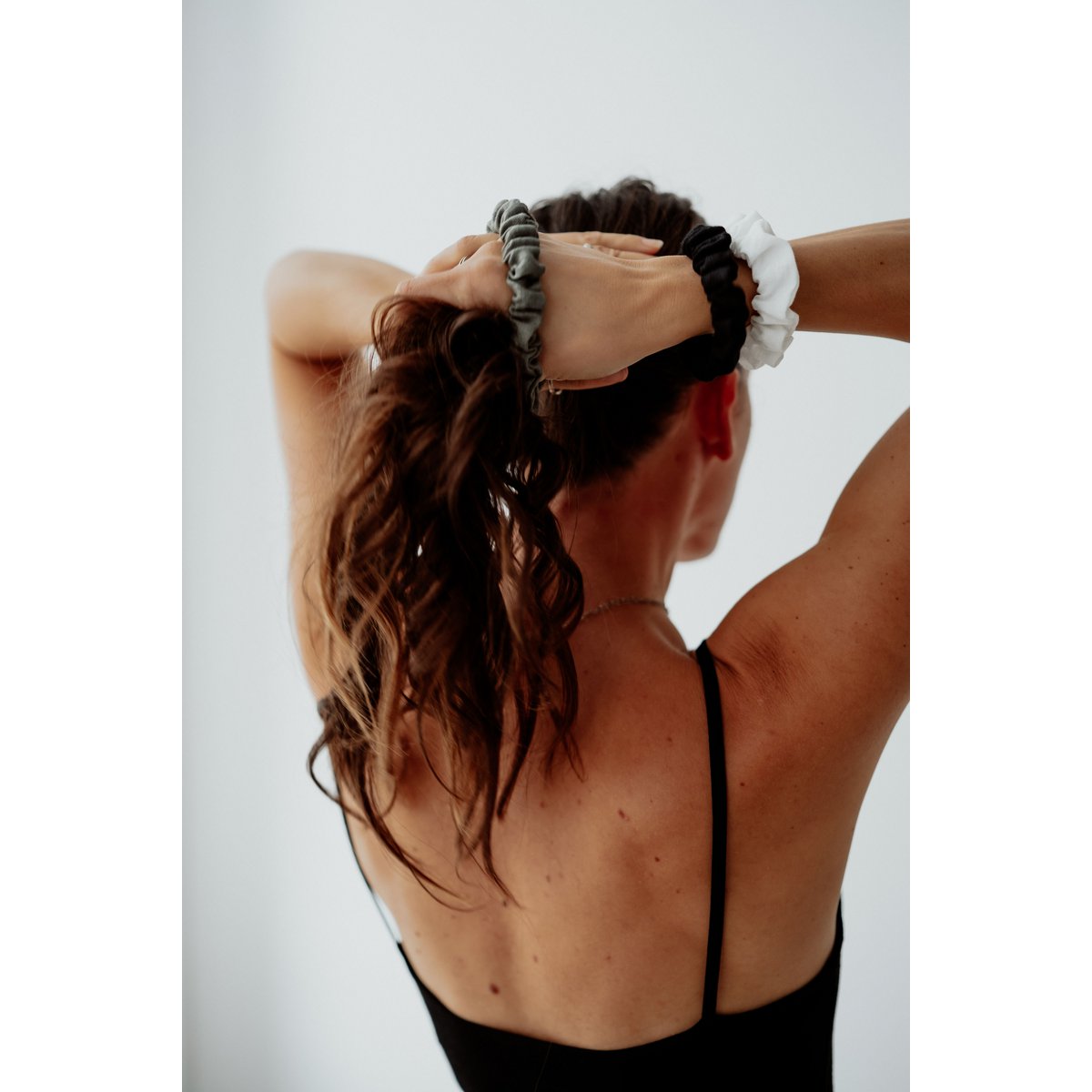 Scrunchies elastici in lino senza plastica natalizi - Elastici per capelli in lino