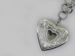 %23112 Collar vintage de perlas con medallón y piedra preciosa labradorita