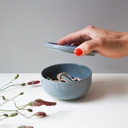 Mini Hollyhock bowl - fjord blue - 150 ml