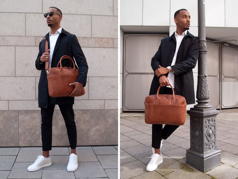 Borsa porta computer NAOS Cognac