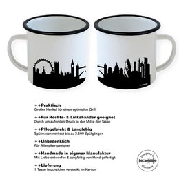 Berlin Emaille Tasse. Skyline