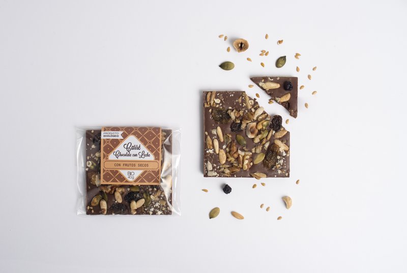 CARRÉ BIO de Chocolate con Leche y Frutos Secos (ca. 30 Einheiten)