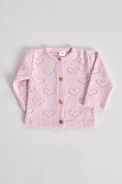 Hearts Knitted Baby Jacket