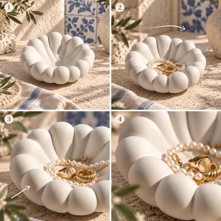 LAVURI Ihr eigenes Bubble-Tablett – handgefertigtes Deko-Tablett, DIY-Schale