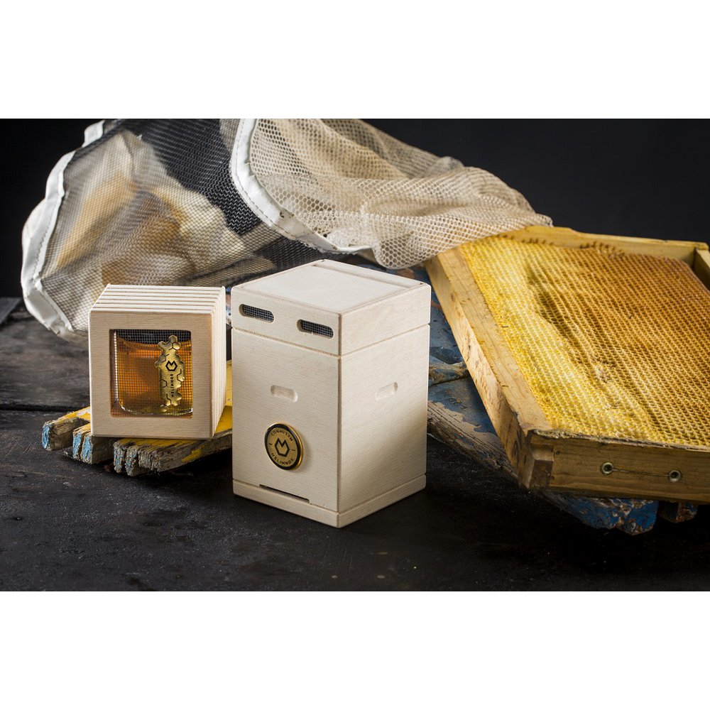 Geschenkbox aus Holz Honig aus Wildkräutern & Thymian, 120g