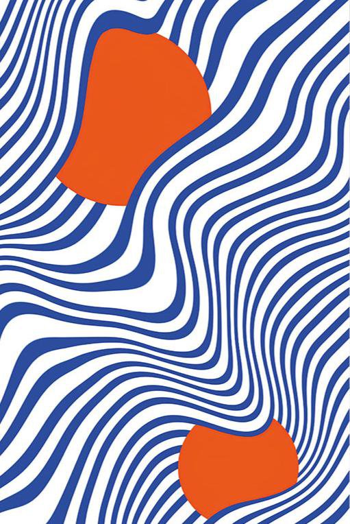 Abstracte Golven - Poster