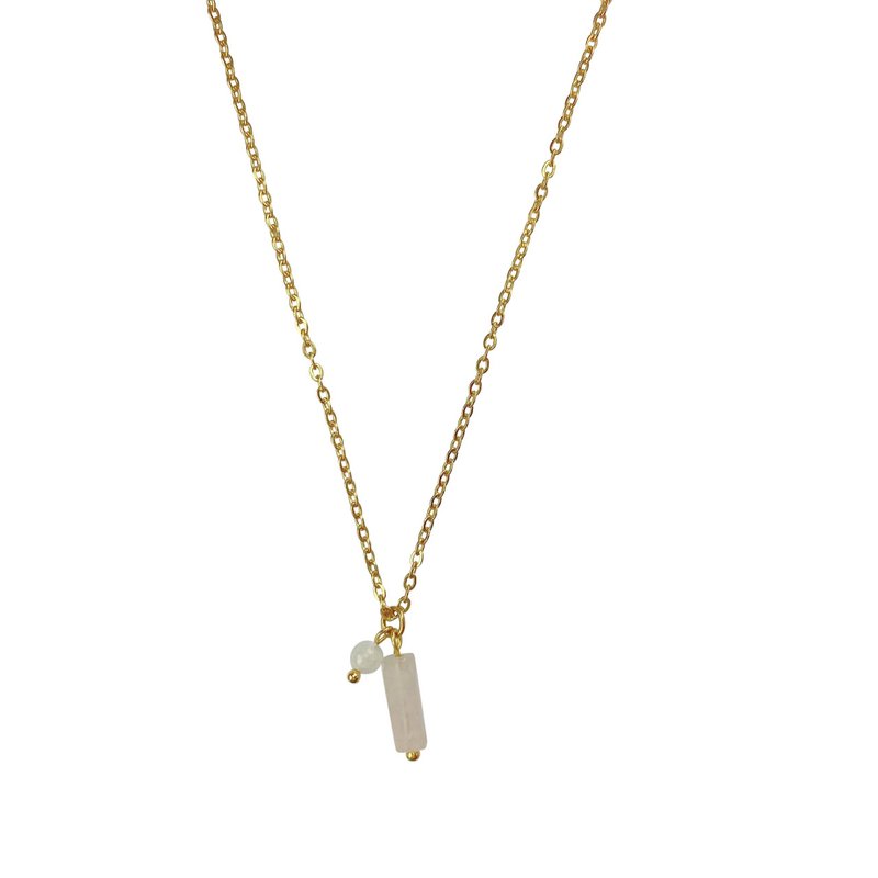 Halskæde Rose Quartz & Moonstone - Guld