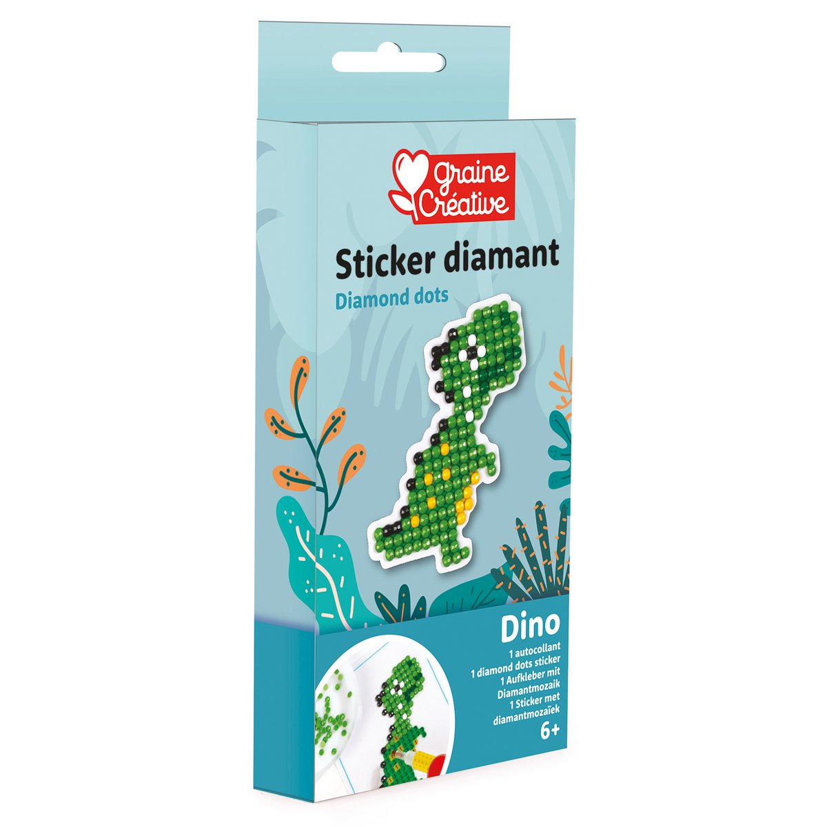 KIT DIAMOND MOSAIC- STICKER DINO