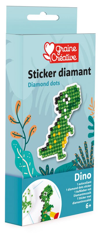 KIT DIAMOND MOSAIC- STICKER DINO