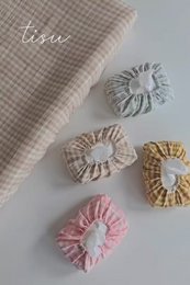 Coperchio di pad che cambia il pannolino Tisu, Beige Gingham