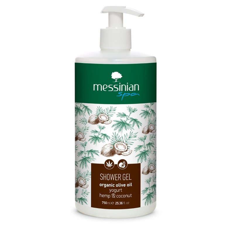 Joghurt-Hanf-Kokos-Familien-Duschgel Messinian Spa