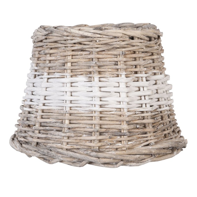Lampenschirm Ø 20x15 cm Beige Rattan Wicker Lampenschatten