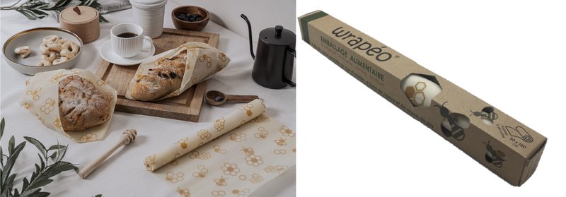wrapéo cera de abejas - rollo de corte - 30x100 cm