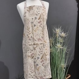 Damenschürze einfach, Baumwoll-Linen-Mischung, gedruckt | Aitana Lamnia