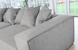 Van Morris 4-seater, Concrete Grey, Exclusive Corduroy from the Belgium company BRUTEX