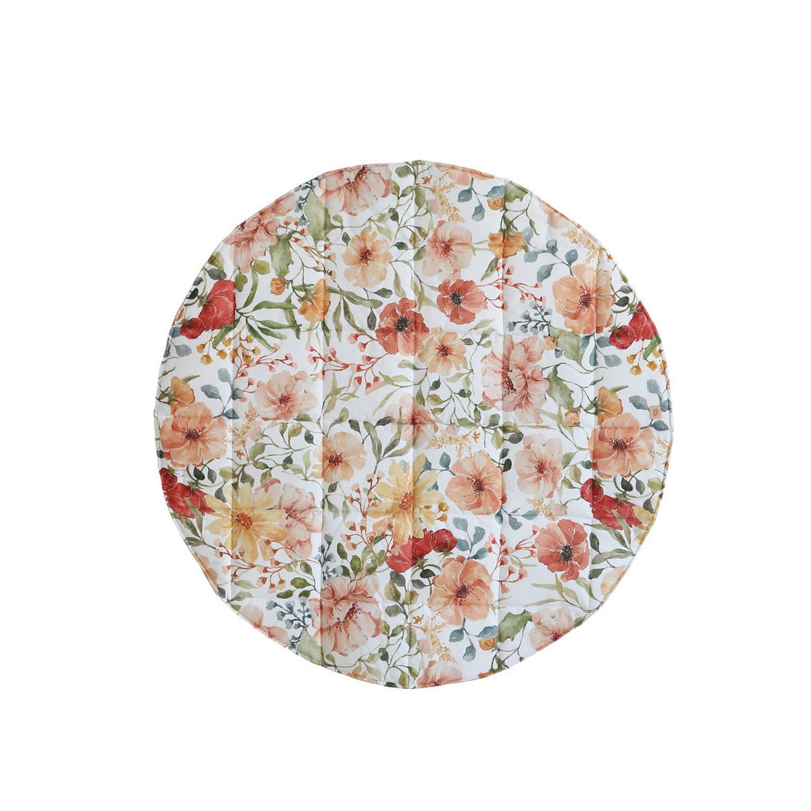 Runde Baumwollmatte „Flower Power“
