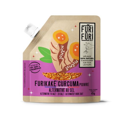 Furikake Kurkuma en Peper - Sesam- en zeewierkruiden - 45g