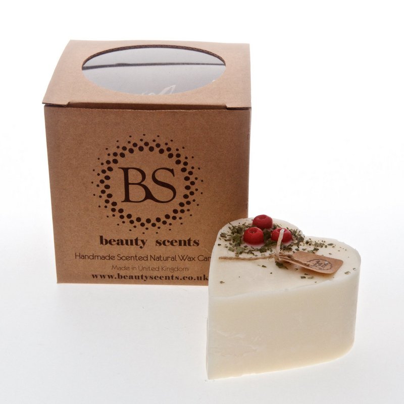 Bougie Soja Parfumée Petit Coeur Aux Fruits Rouges