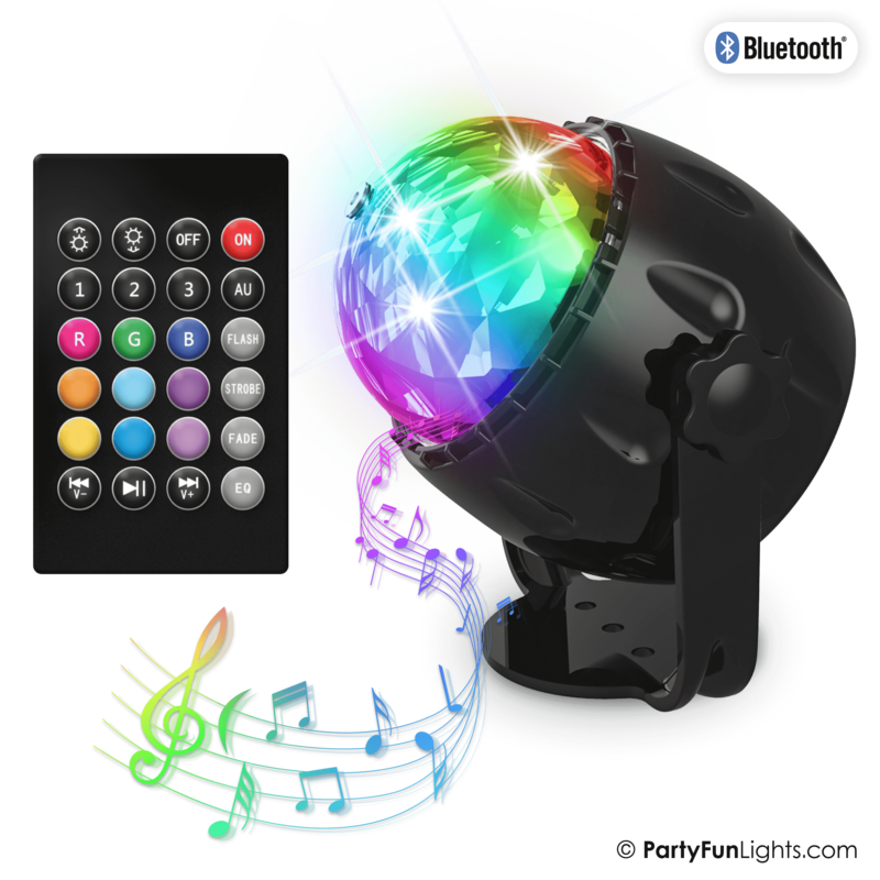 Disco lamp - Party Speaker - with remote control - LED - Bluetooth - USB