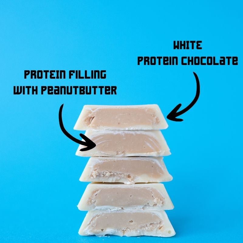 Eiwitarme pinda-witte chocoladebeker